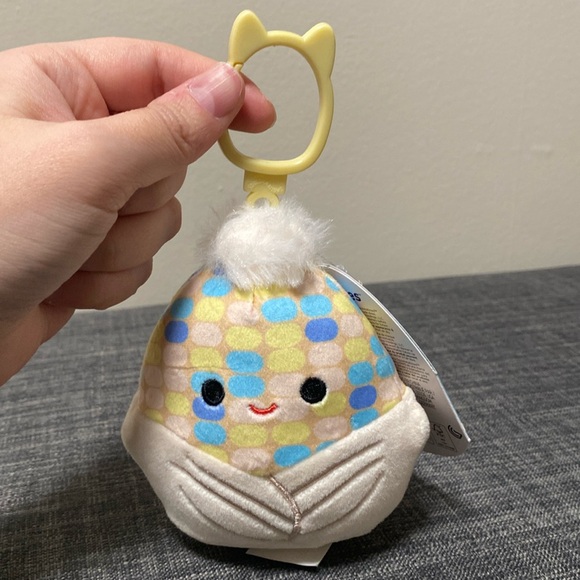 NWT! 3.5” Louise the Corn Cob Squishmallow Clip    squishmallows keychain plush - Picture 1 of 4